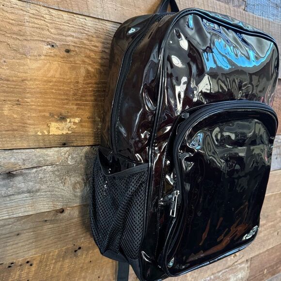 Smoky Clear Vinyl Backpack – Multi-Pocket – 17”x13” main image 8